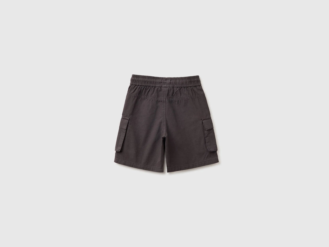 Benetton Grey Boys Bermuda Shorts with Pockets SKU: 456SG903N_19E Image 02