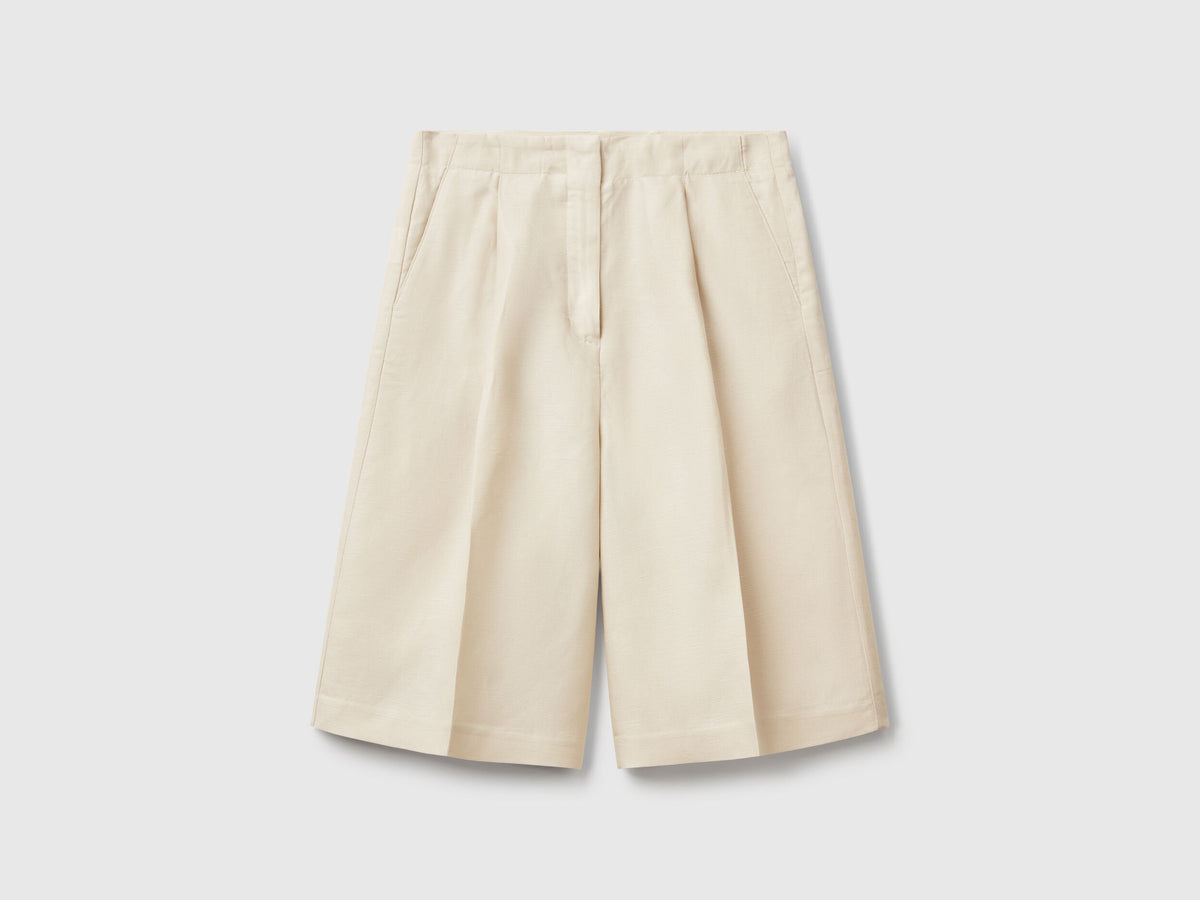 Benetton_Knee-Length Bermudas in Linen Blend_45BVD9026_152_04