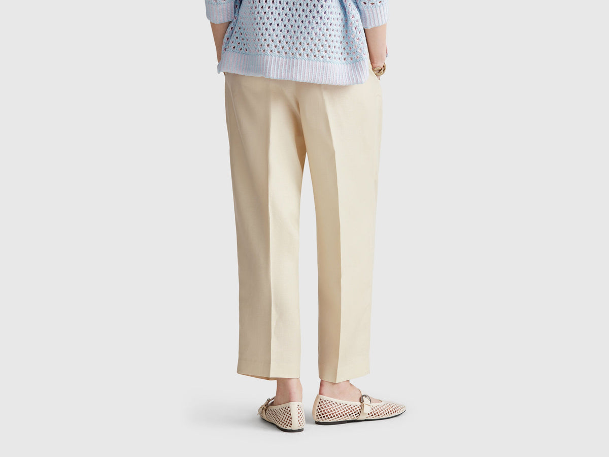 Benetton_Wide Trousers in Linen Blend_45BVDF09B_152_03