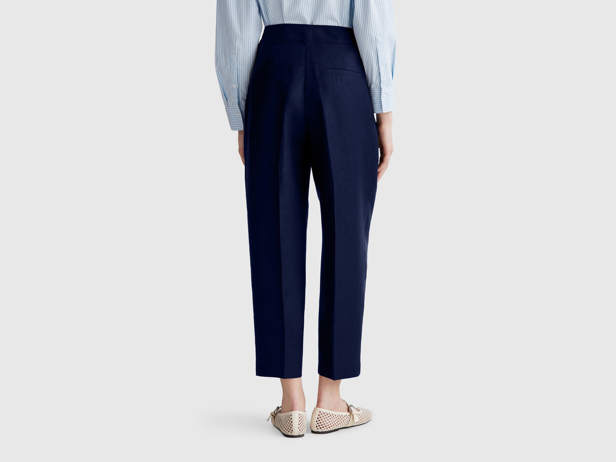 Benetton_Wide Trousers in Linen Blend_45BVDF09B_252_03