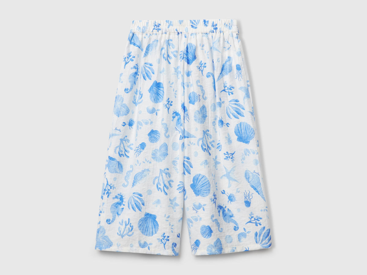 Benetton_Palazzo Trousers with Navy Print_45M6GF02E_73H_02