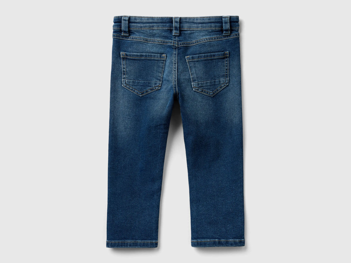 Benetton Dark Blue Boys Slim Fit Jeans SKU: 45ONGE01X_901 Image 02