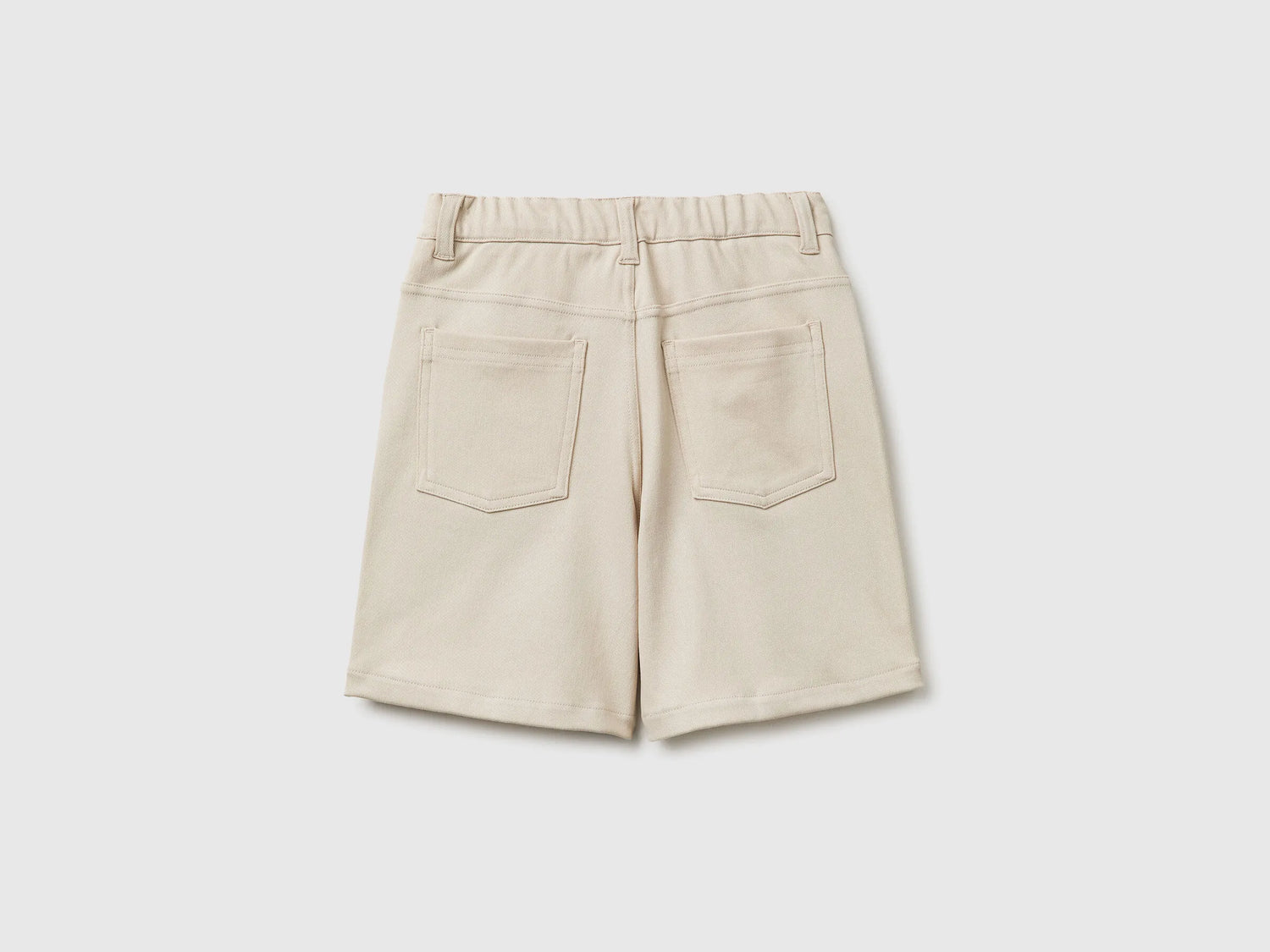 Benetton Beige Boys Bermuda Shorts with Drawstring SKU: 46D6C904E_152 Image 02