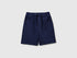 Benetton Dark Blue Boys Bermuda Shorts with Drawstring SKU: 46D6C904E_252 Image 01