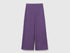 Benetton Purple Girls Wide Trousers in Stretch Cotton SKU: 46D6CE04C_1V4 Image 01