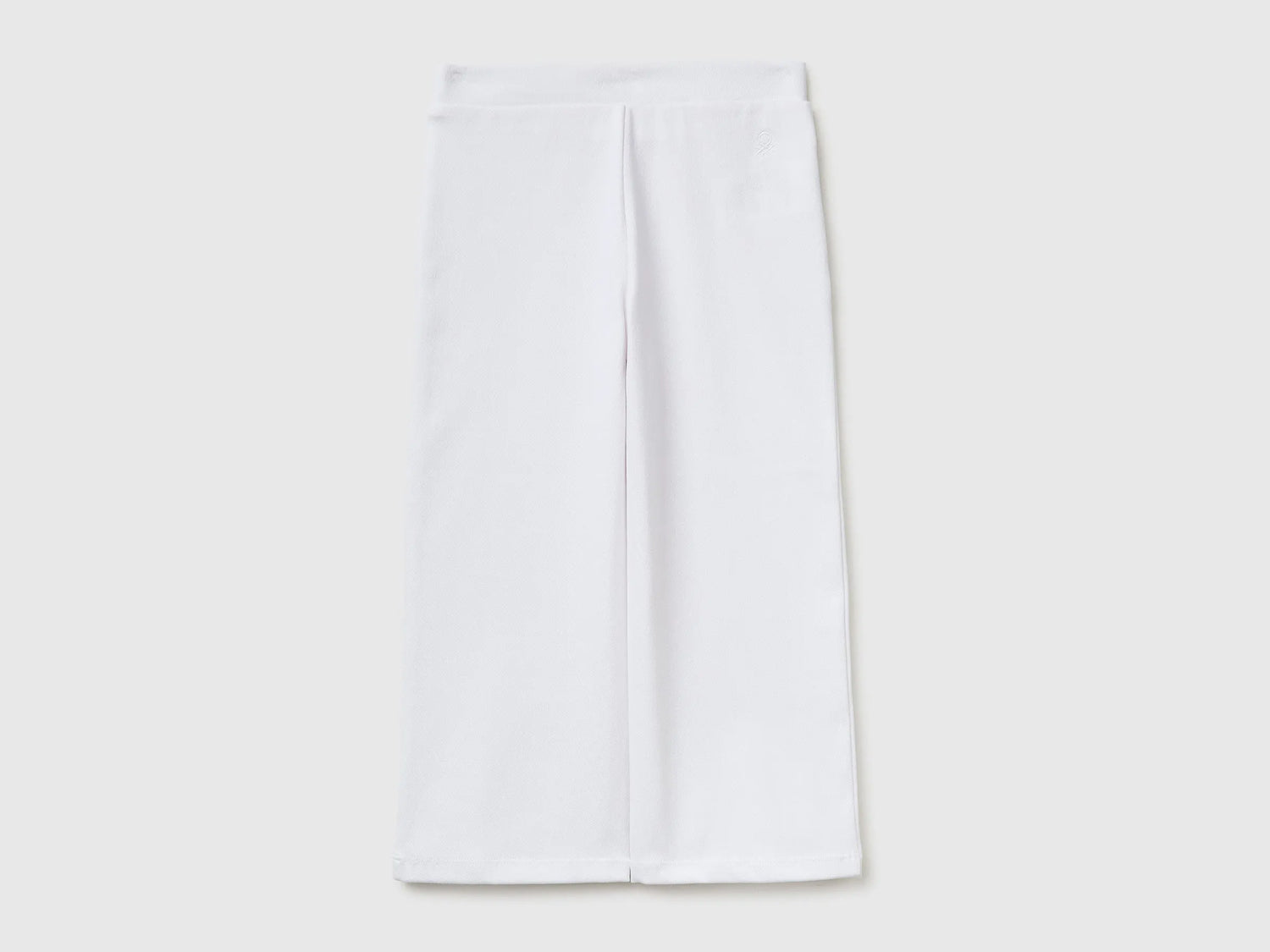 Benetton White Girls Trousers with Straight Leg SKU: 46D6GF02M_101 Image 02