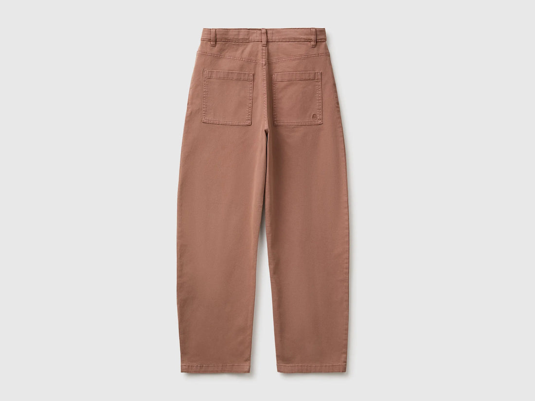 Benetton Brown Boys Five-Pocket Trousers SKU: 46F5CE04W_6U3 Image 02