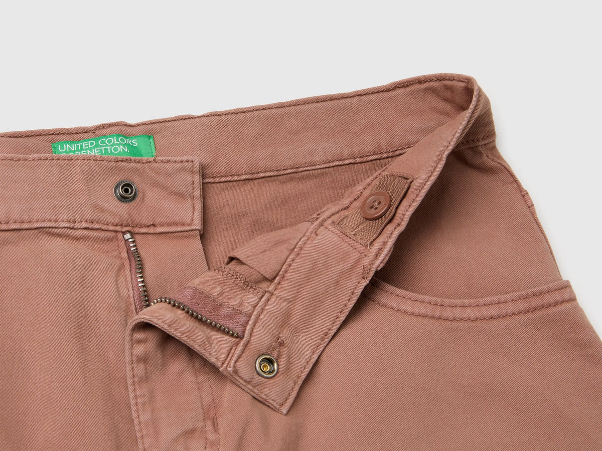 Benetton Brown Boys Five-Pocket Trousers SKU: 46F5CE04W_6U3 Image 03