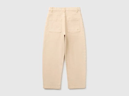 Benetton Beige Boys Five-Pocket Trousers SKU: 46F5CE04W_74Z Image 02