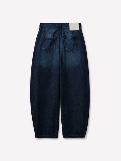 Sisley Dark blue Women Balloon Fit Jeans SKU: 46PQLE05C_901 Image 02