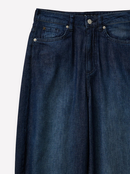 Sisley Dark blue Women Balloon Fit Jeans SKU: 46PQLE05C_901 Image 03