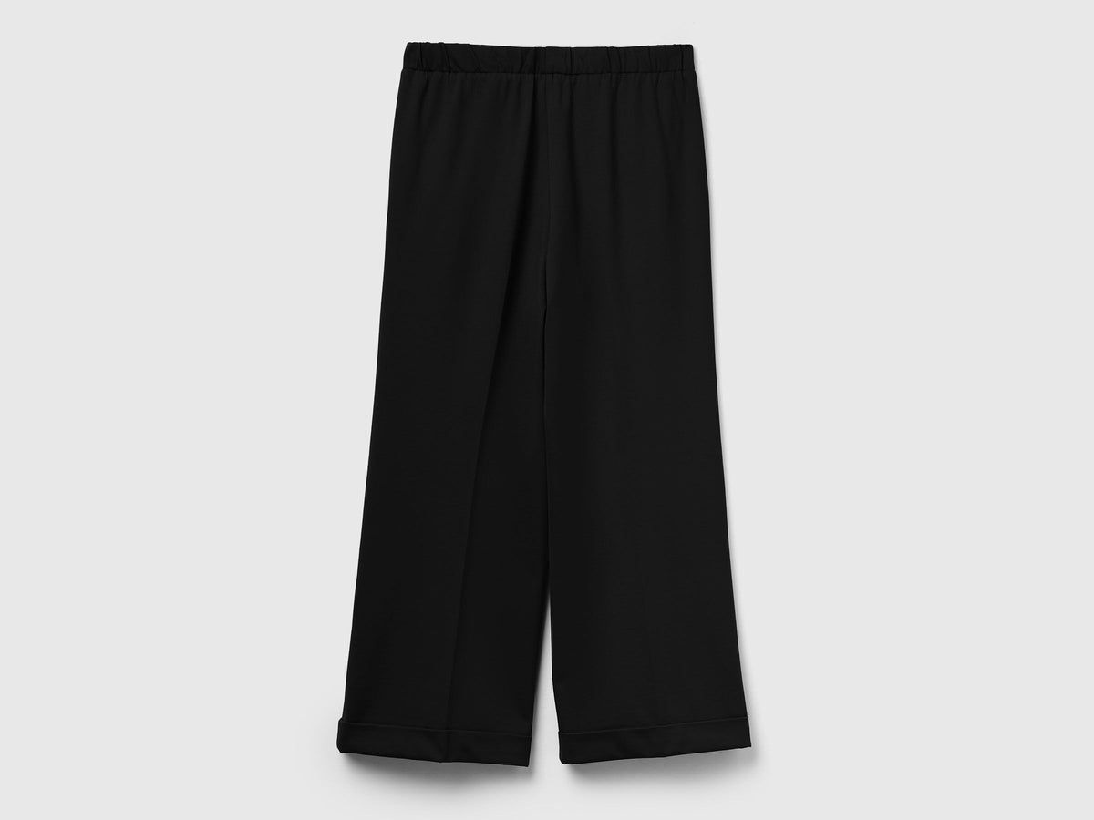 Benetton_Black_Trousers with Elastic Waist_47CKDF09Y_100_02