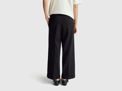 Benetton_Black_Trousers with Elastic Waist_47CKDF09Y_100_03