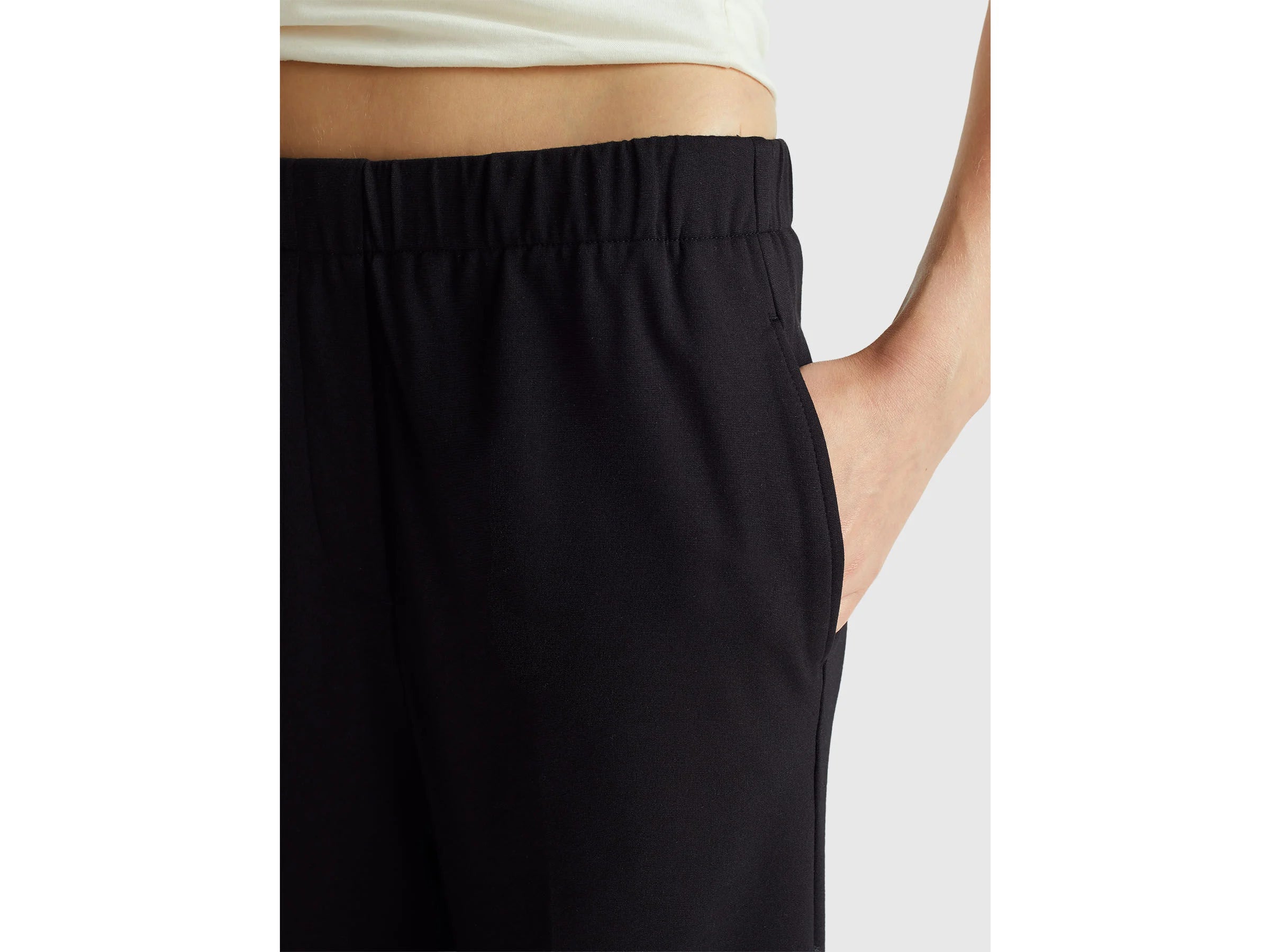 Benetton_Black_Trousers with Elastic Waist_47CKDF09Y_100_04