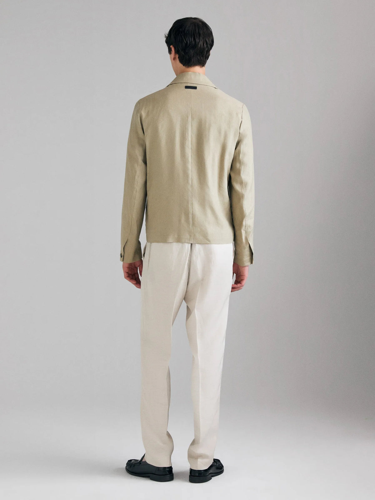 Sisley Creamy white Men Linen Blend Joggers SKU: 47HVSF061_901 Image 02