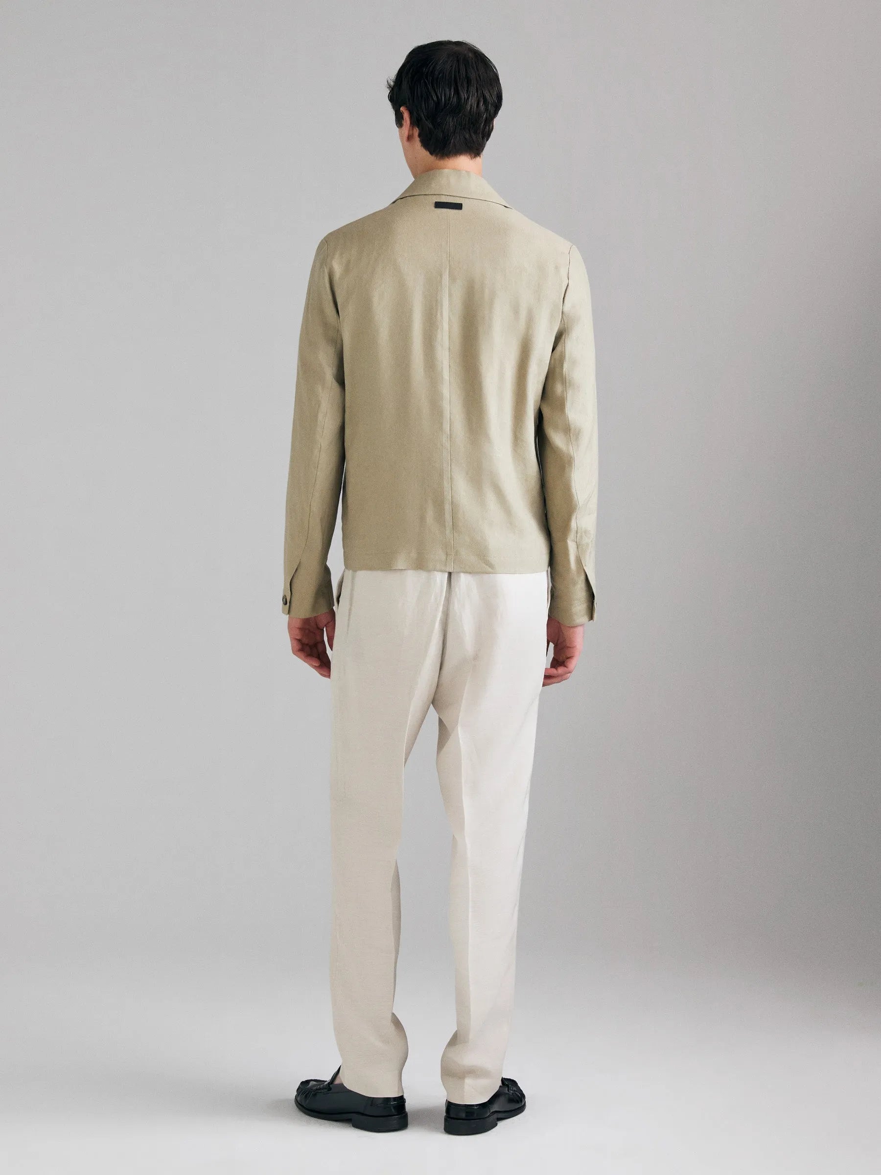 Sisley Creamy white Men Linen Blend Joggers SKU: 47HVSF061_901 Image 02