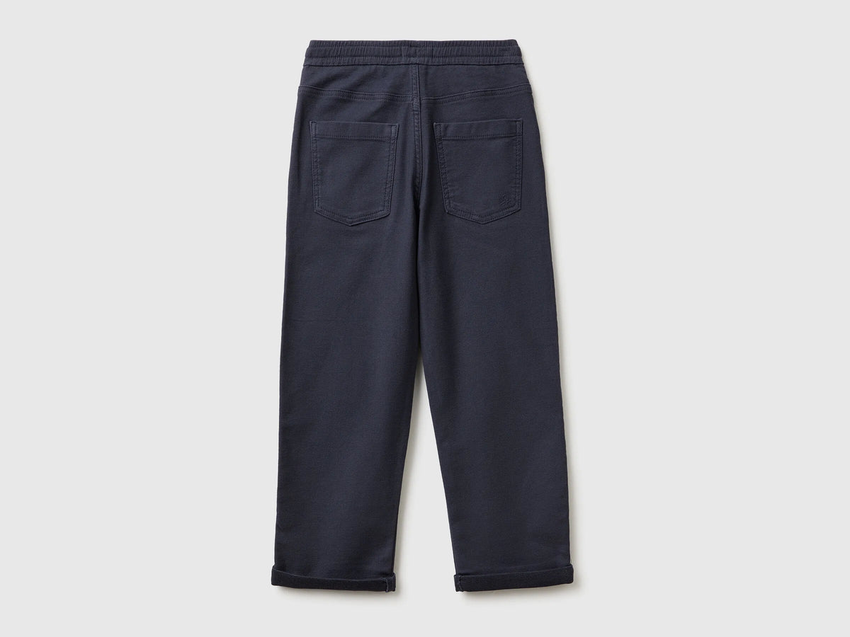 Benetton_Air Force Blue_Joggers with Cotton Blend with Drawstring_47K0CF03T_0J8_02