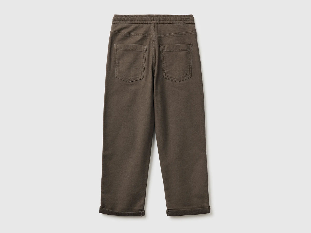 Benetton_Brown_Joggers with Cotton Blend with Drawstring_47K0CF03T_26H_02