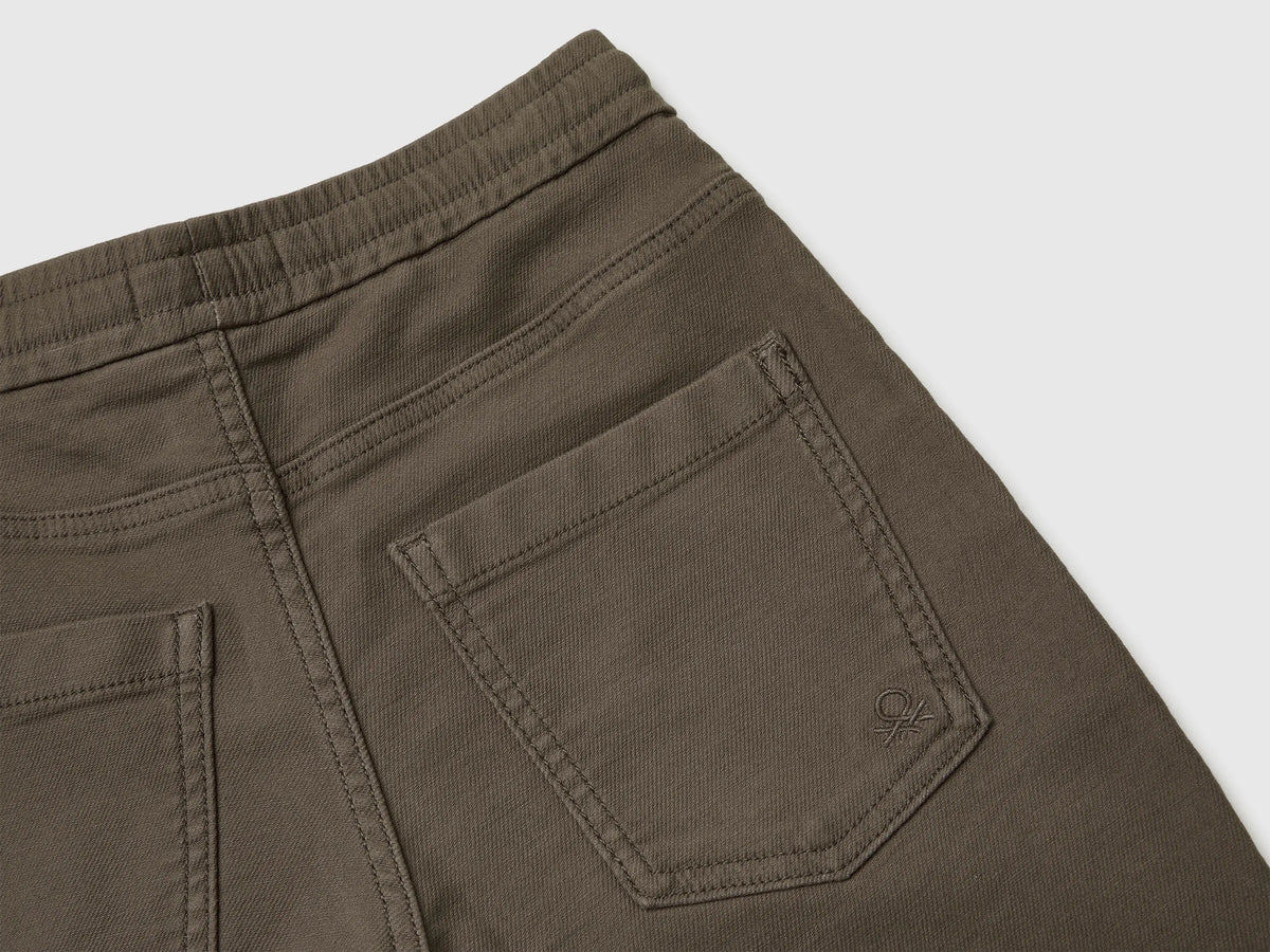 Benetton_Brown_Joggers with Cotton Blend with Drawstring_47K0CF03T_26H_03