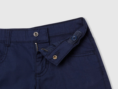 Benetton Dark blue Boys Lightweight Bermuda Shorts with Pockets SKU: 47RGG901Y_252 Image 03