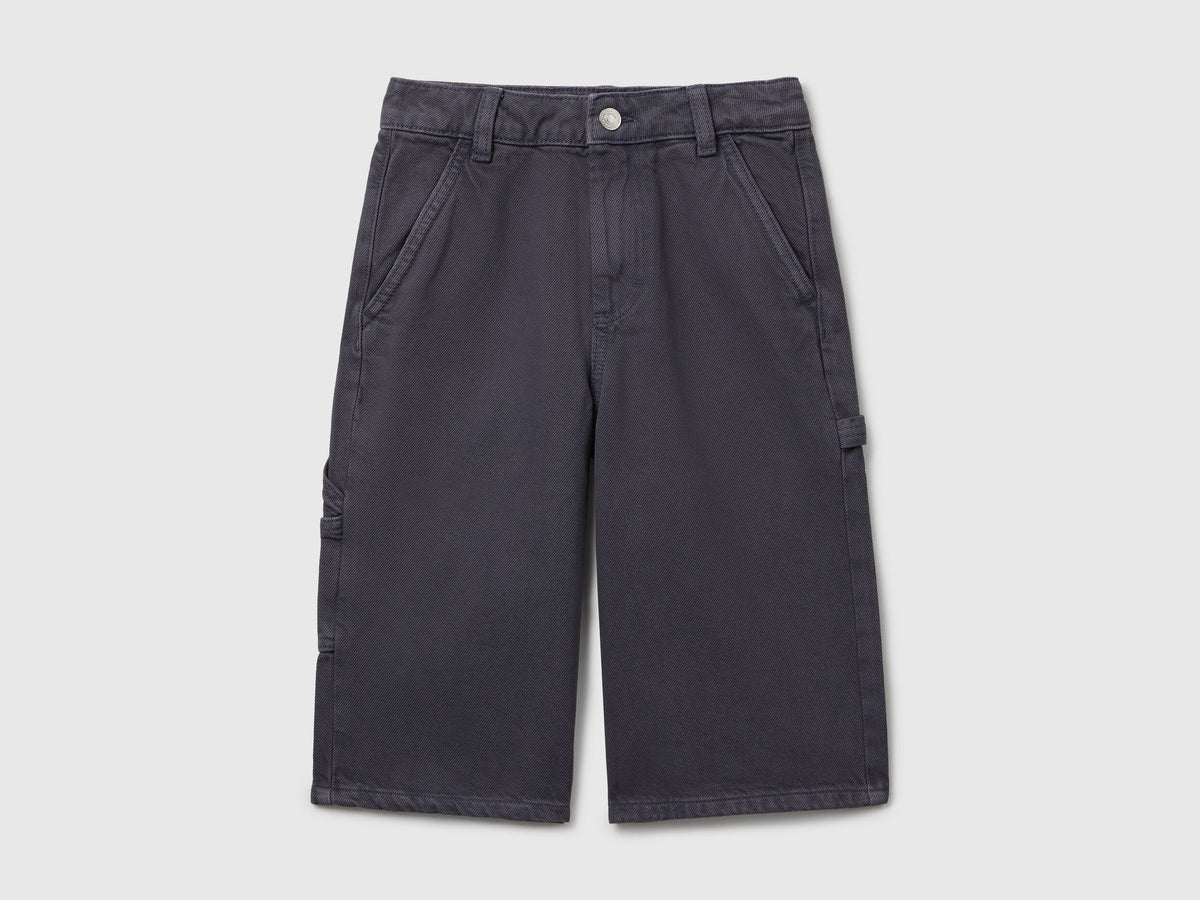 Benetton_Dark Mauve_Knee-Length Trousers in Cotton_481SCF04Z_6J8_01