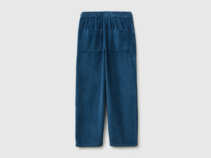 Benetton Dark Blue Boys Corduroy Trousers SKU: 48TWCF062_37T Image 02