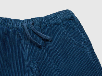 Benetton Dark Blue Boys Corduroy Trousers SKU: 48TWCF062_37T Image 03