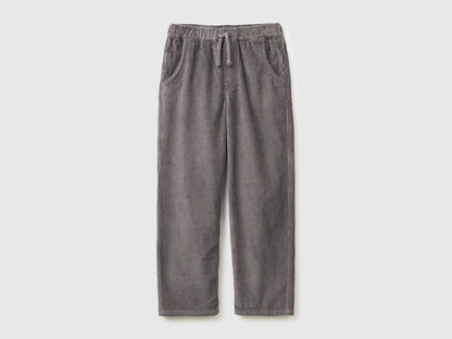 Benetton Gray Boys Corduroy Trousers SKU: 48TWCF062_39R Image 01