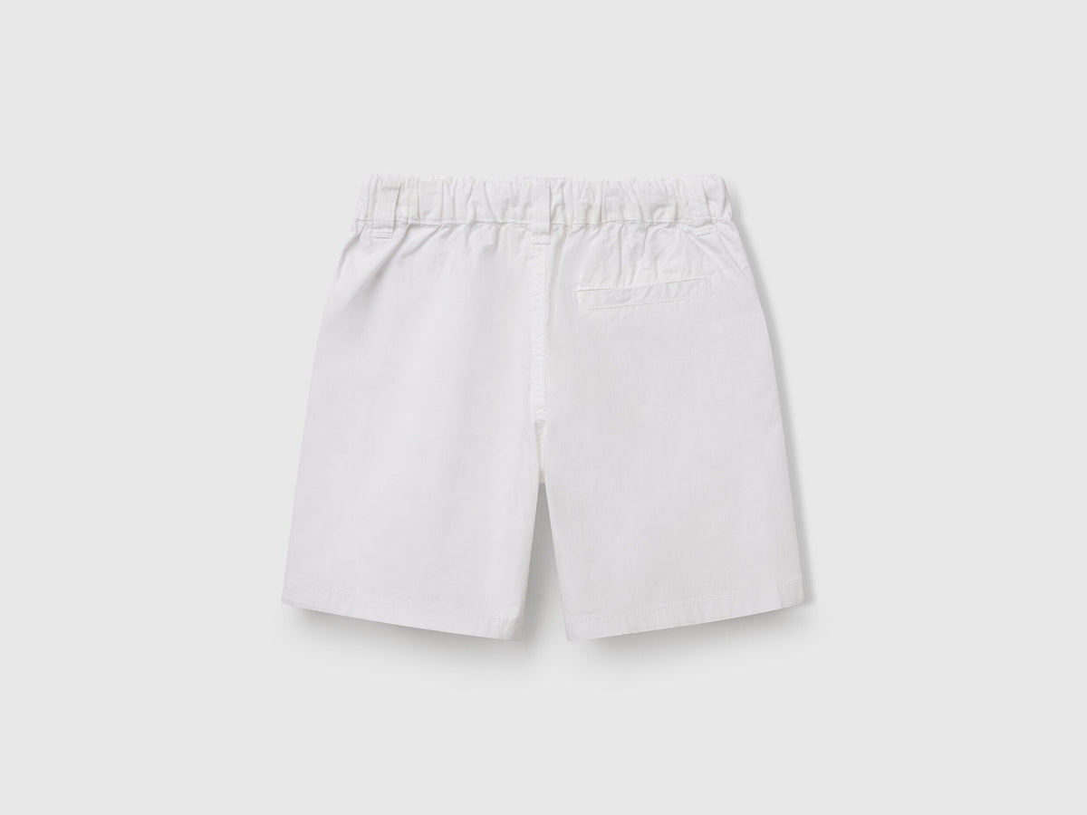 Benetton_100% Cotton Shorts with Drawstring_4AC7G902O_101_02