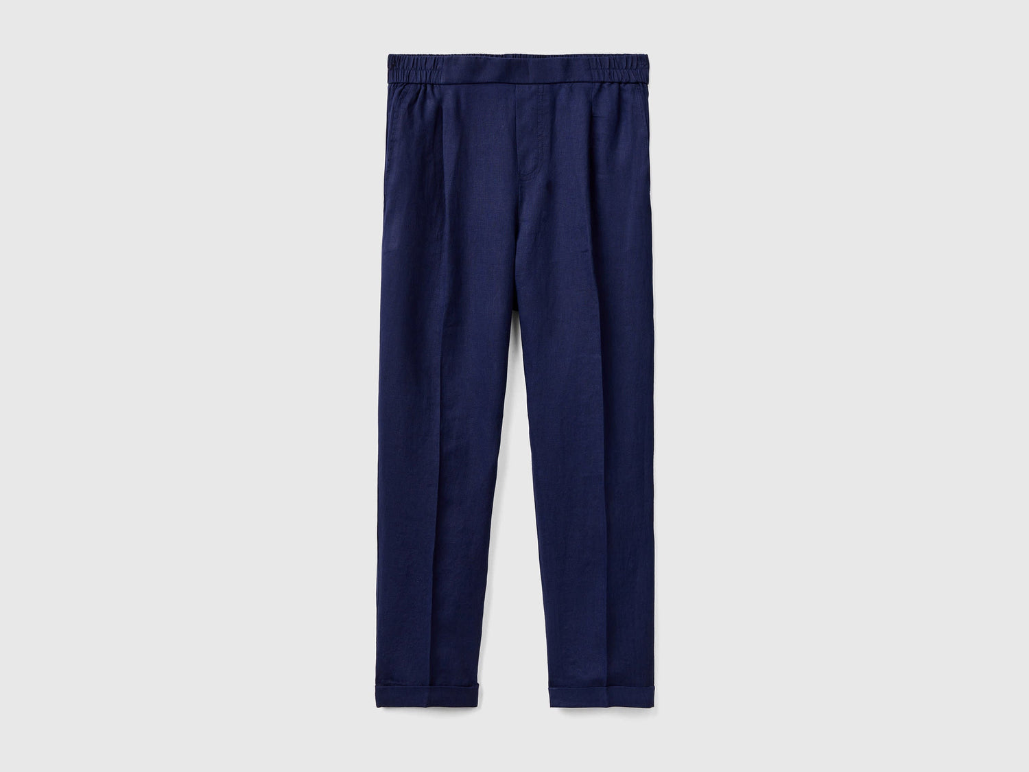 Benetton_Cropped Trousers in 100% Linen_4AGH558X5_252_04