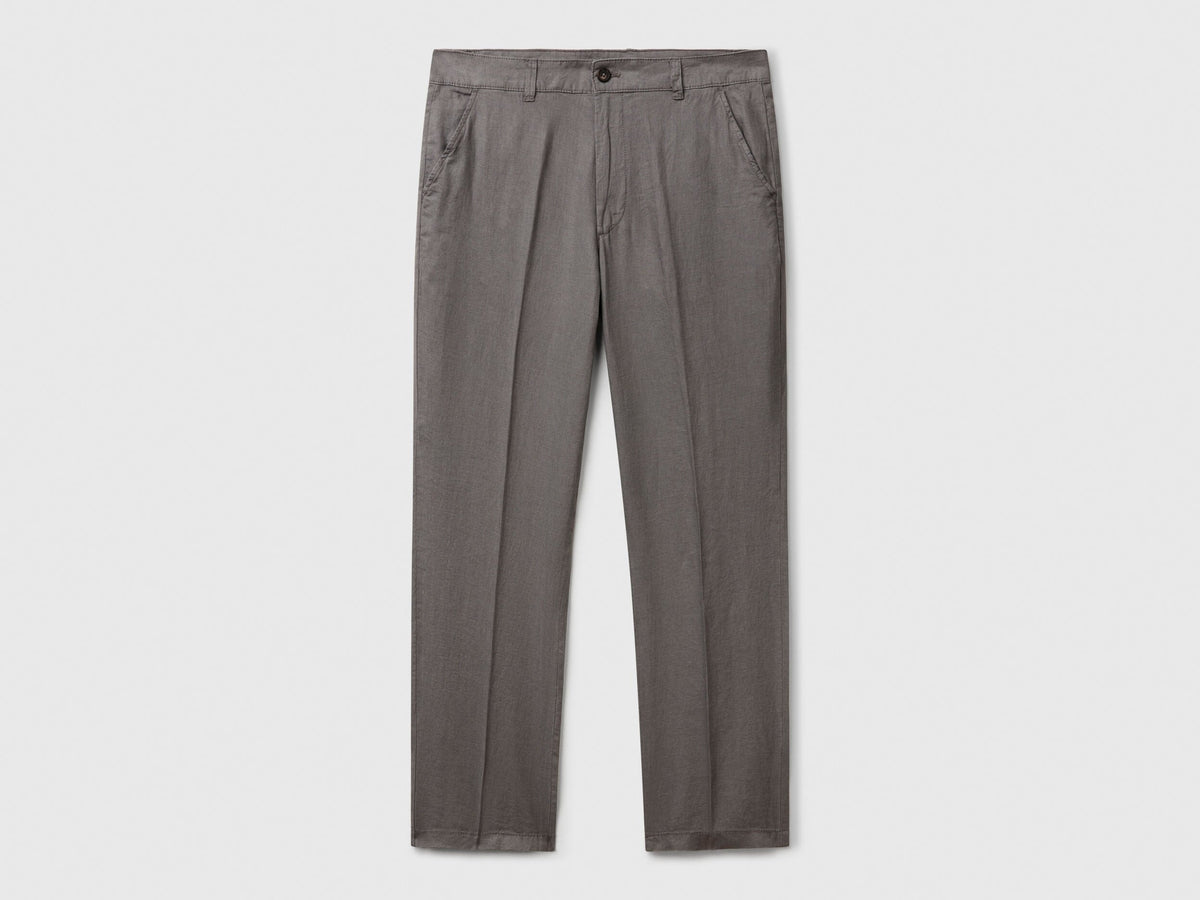 Benetton_Chinos in Pure Linen_4AGH55HW8_00W_04