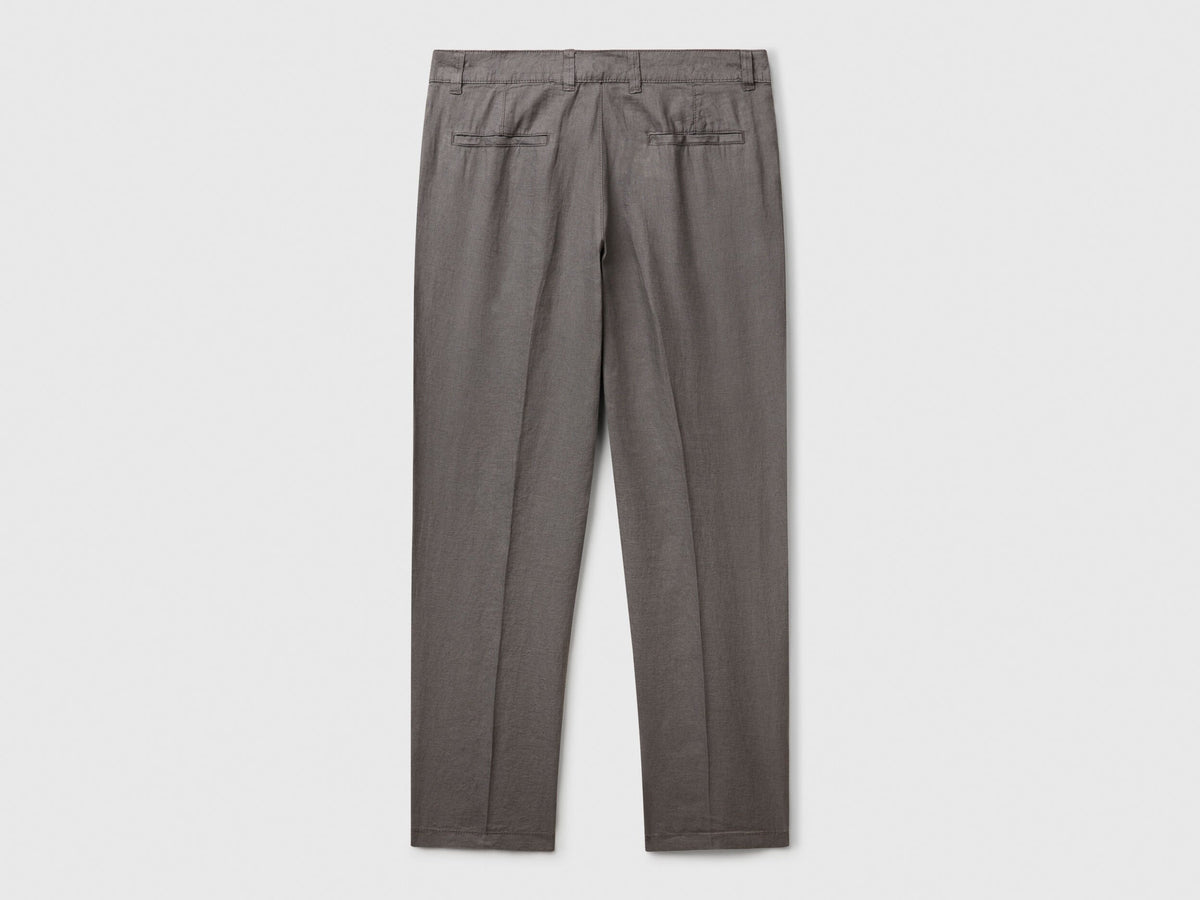 Benetton_Chinos in Pure Linen_4AGH55HW8_00W_05