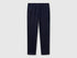 Benetton Dark Blue Men Chinos in Pure Linen SKU: 4AGH55HW8_016 Image 01