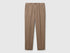 Benetton Brown Men Chinos in Pure Linen SKU: 4AGH55HW8_04B Image 01