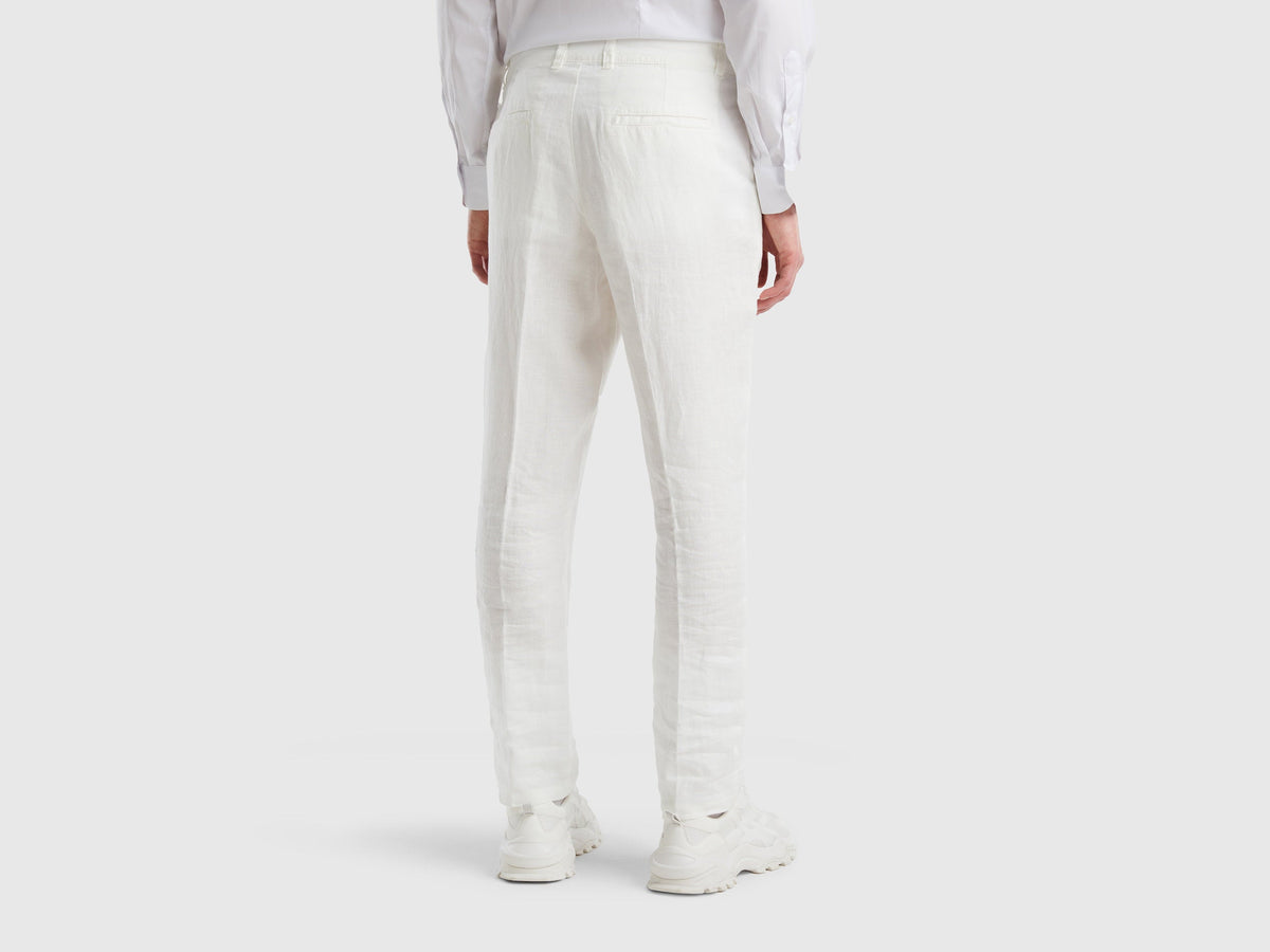 Benetton_Chinos in Pure Linen_4AGH55HW8_074_03