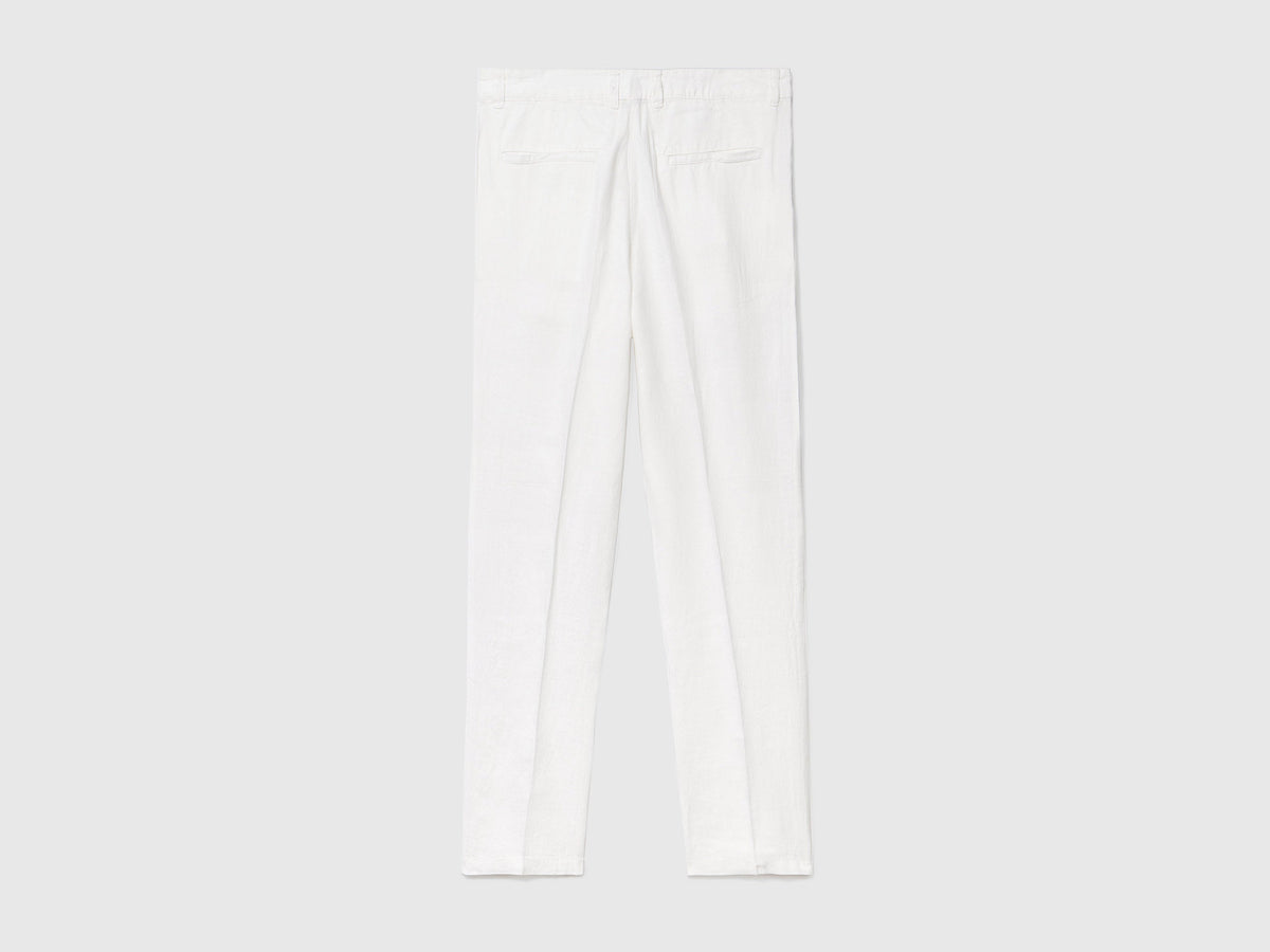 Benetton_Chinos in Pure Linen_4AGH55HW8_074_05