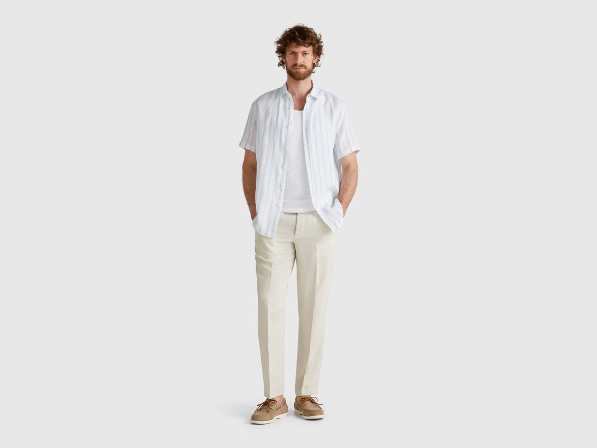 Benetton_Chinos in Pure Linen_4AGH55HW8_152_01