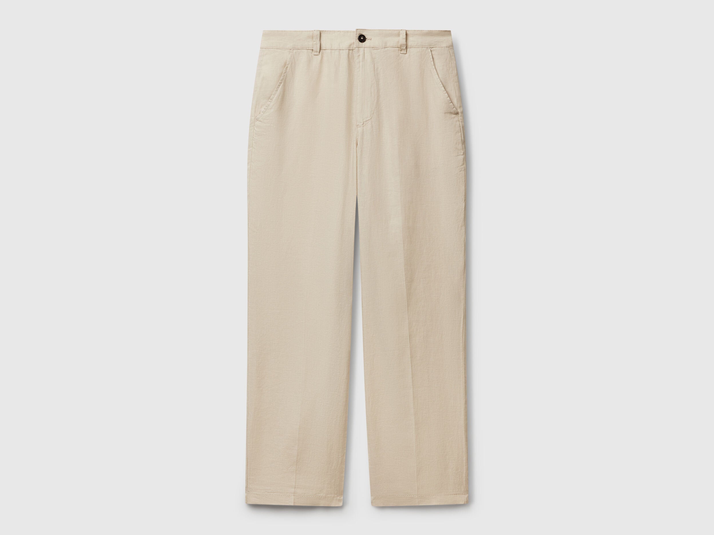 Benetton_Chinos in Pure Linen_4AGH55HW8_152_04