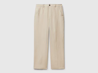 Benetton_Chinos in Pure Linen_4AGH55HW8_152_04