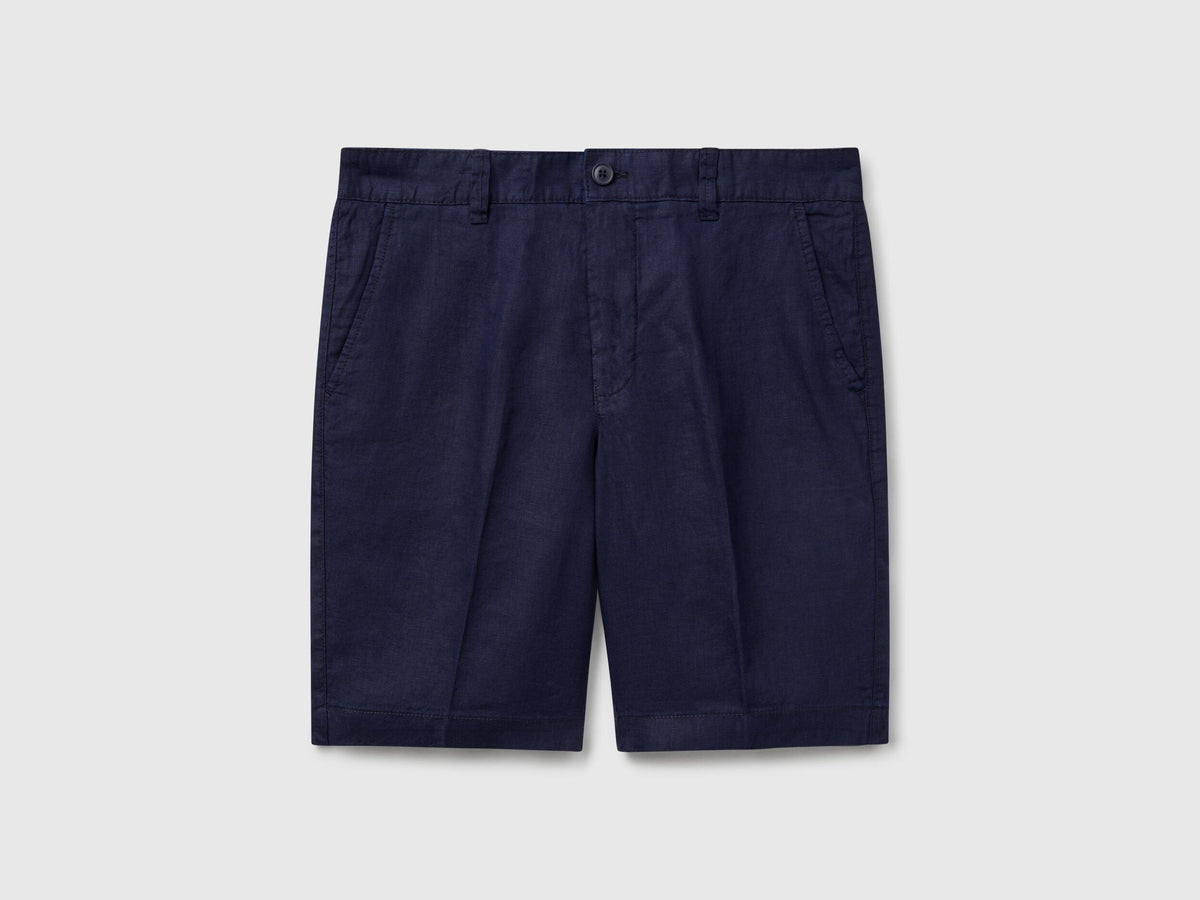 Benetton_Bermudas in Pure Linen_4AGH59548_016_04