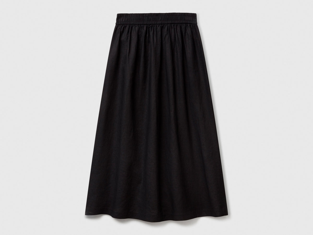 Benetton_Long Skirt in Pure Linen_4AGHD004L_100_05