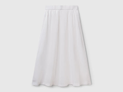 Benetton_Long Skirt in Pure Linen_4AGHD004L_101_04