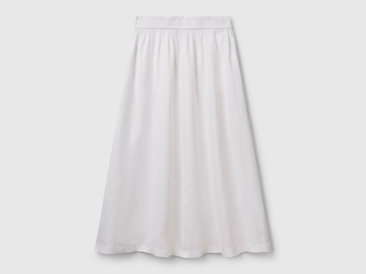 Benetton_Long Skirt in Pure Linen_4AGHD004L_101_05