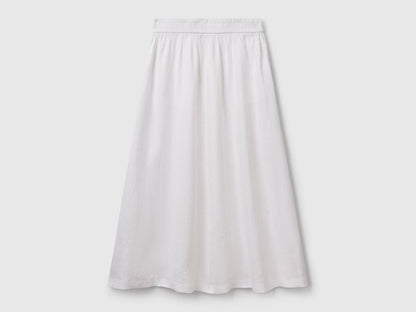 Benetton_Long Skirt in Pure Linen_4AGHD004L_101_05