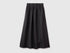Benetton Black Women Maxi Skirt in Pure Linen SKU: 4AGHD005K_100 Image 01