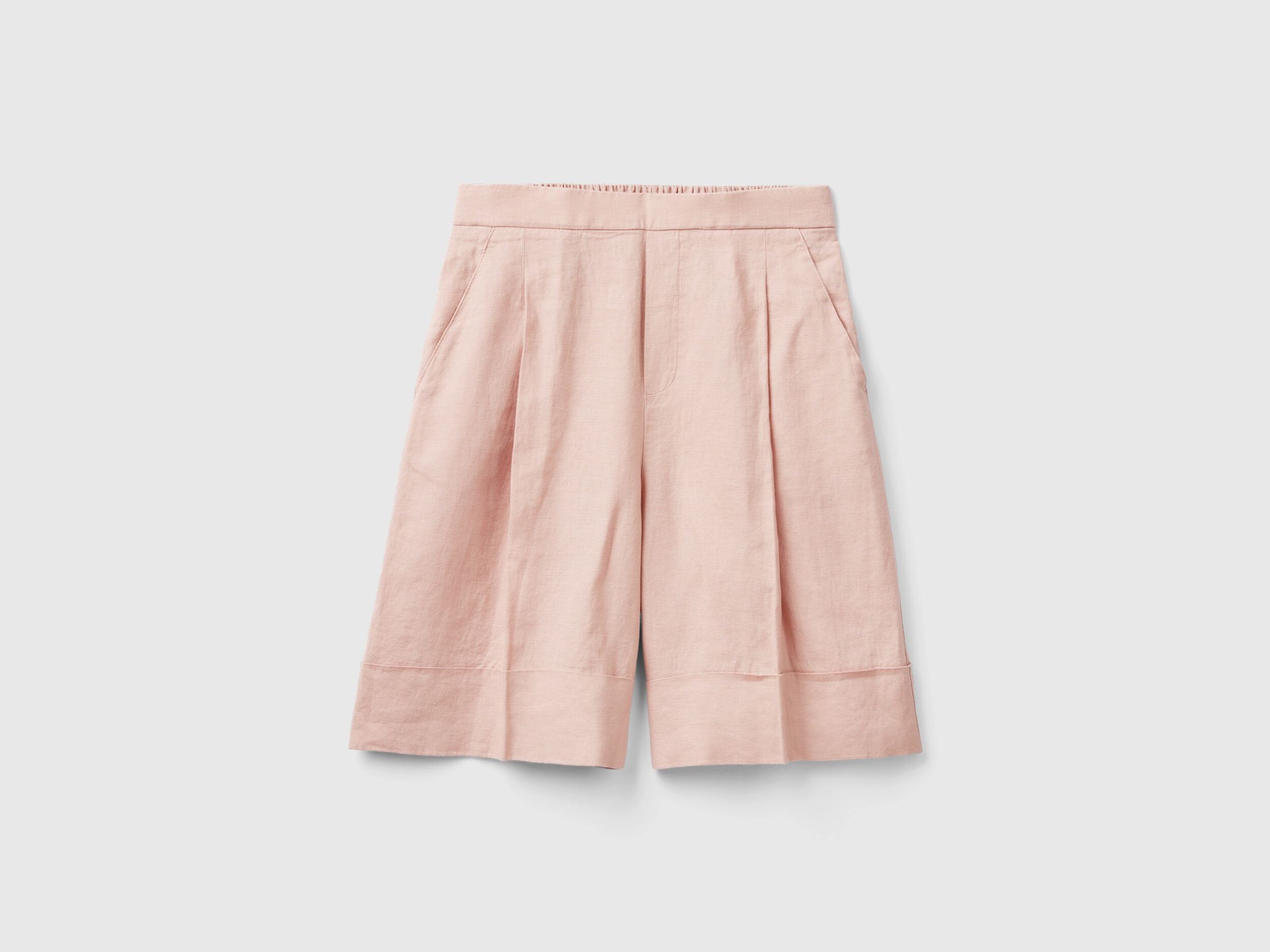 Linen Bermudas With Cuffs_4Aghd900D_04W_04