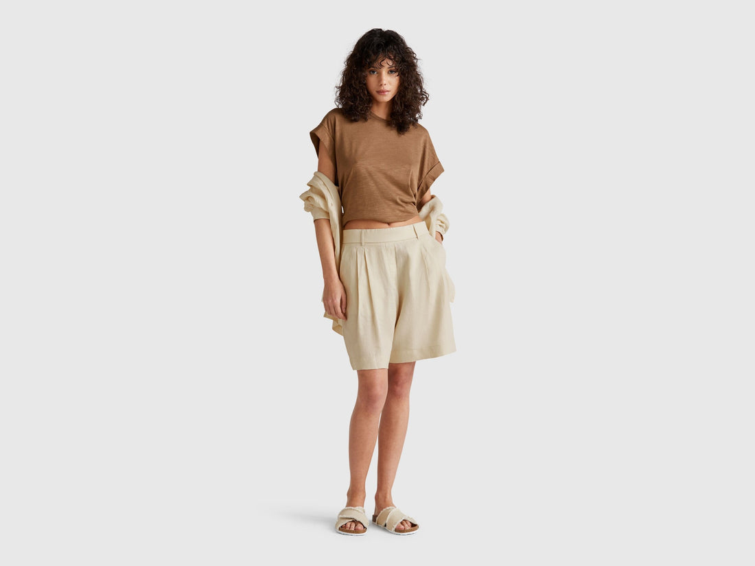 Benetton_100% Linen Bermudas_4AGHD901V_152_01