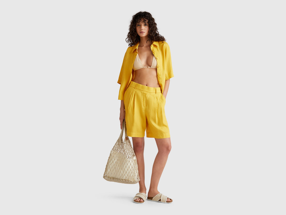 Benetton_100% Linen Bermudas_4AGHD901V_36H_01