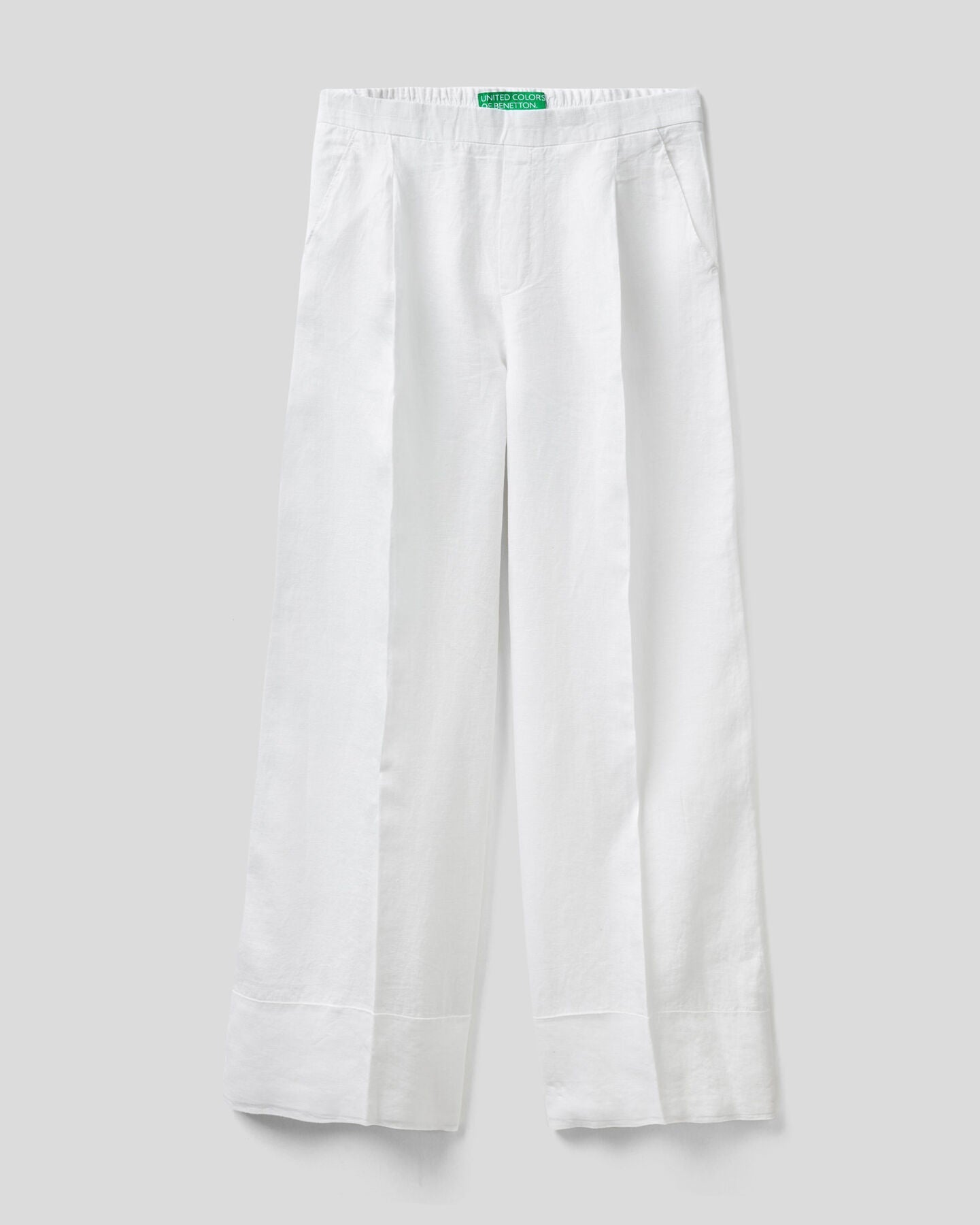 Palazzo Trousers In 100% Linen