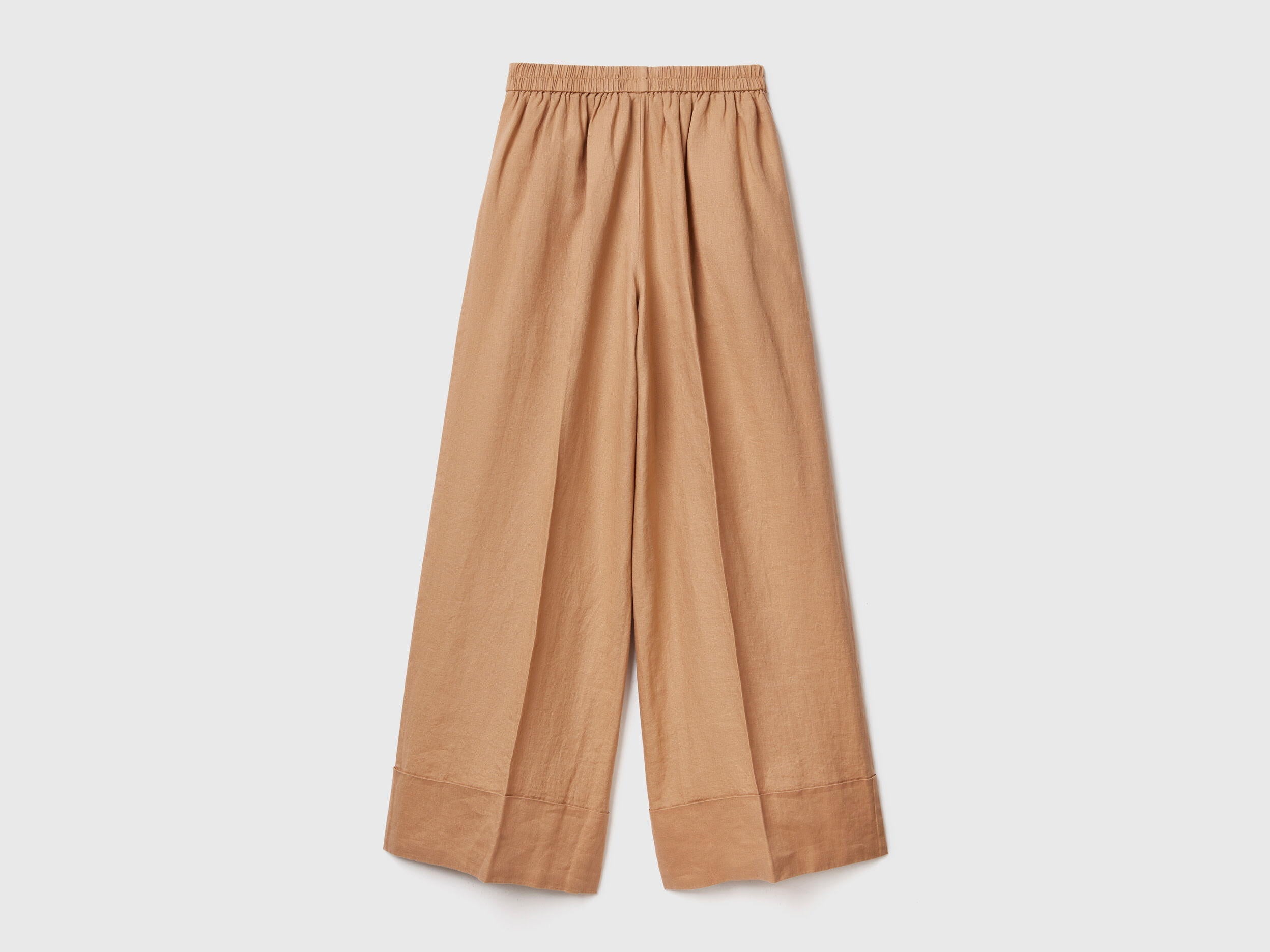 Palazzo Trousers In 100% Linen_4AGHDF016_193_05